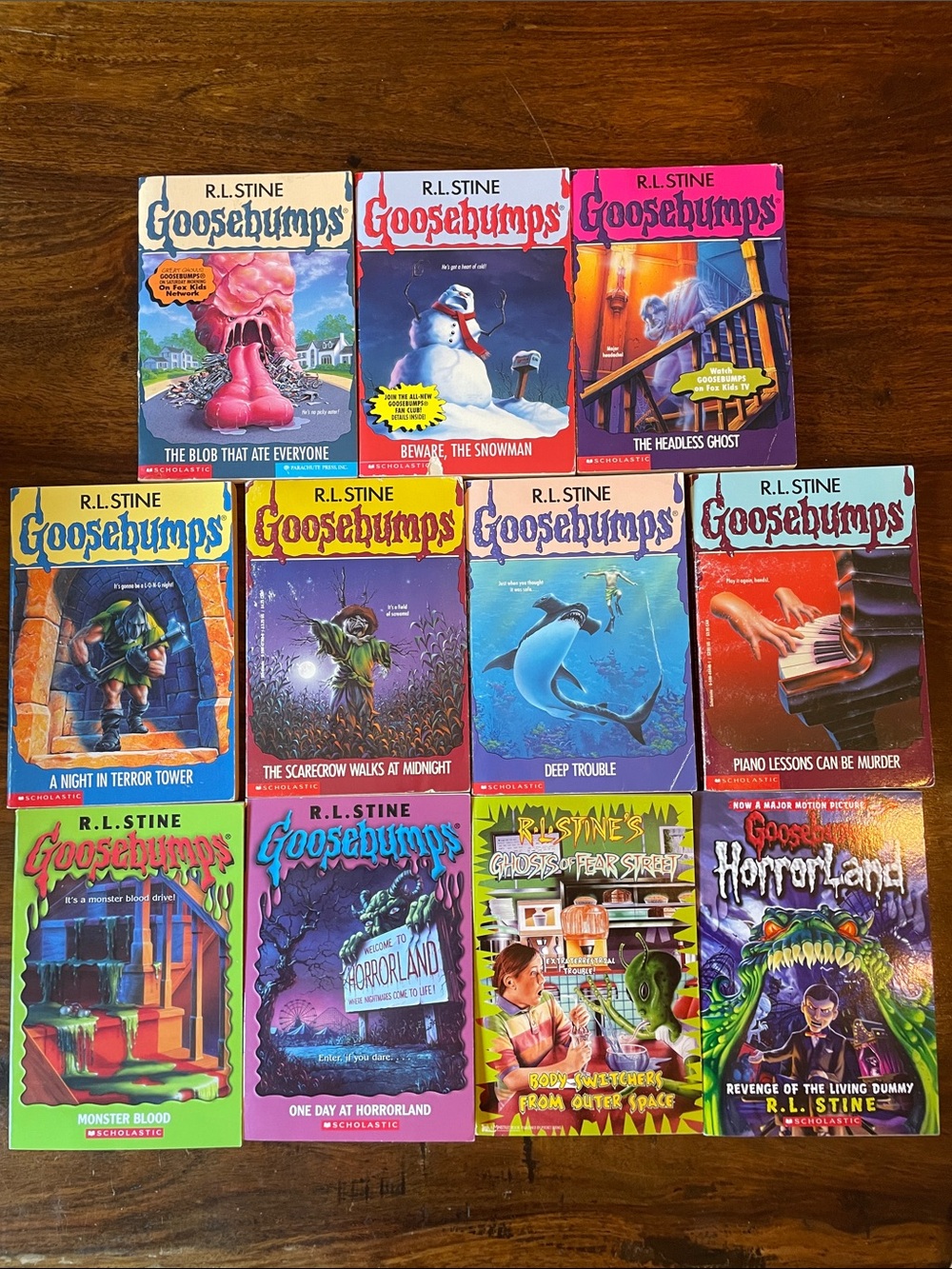 11 GOOSEBUMPS Mixed Lot Paperback Books by R.L. RL Stine Stein Apple Fiction